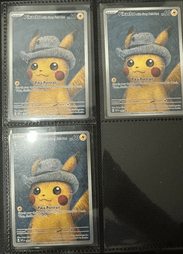 Pikachu Van Gogh ×3